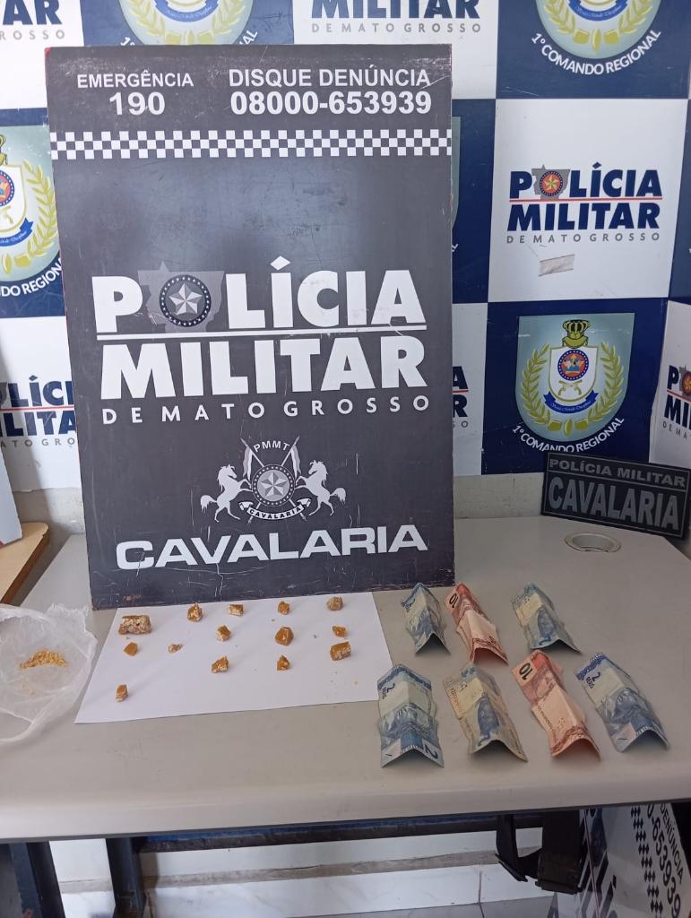  Cavalaria prende homem com 11 passagens criminais em Cuiabá