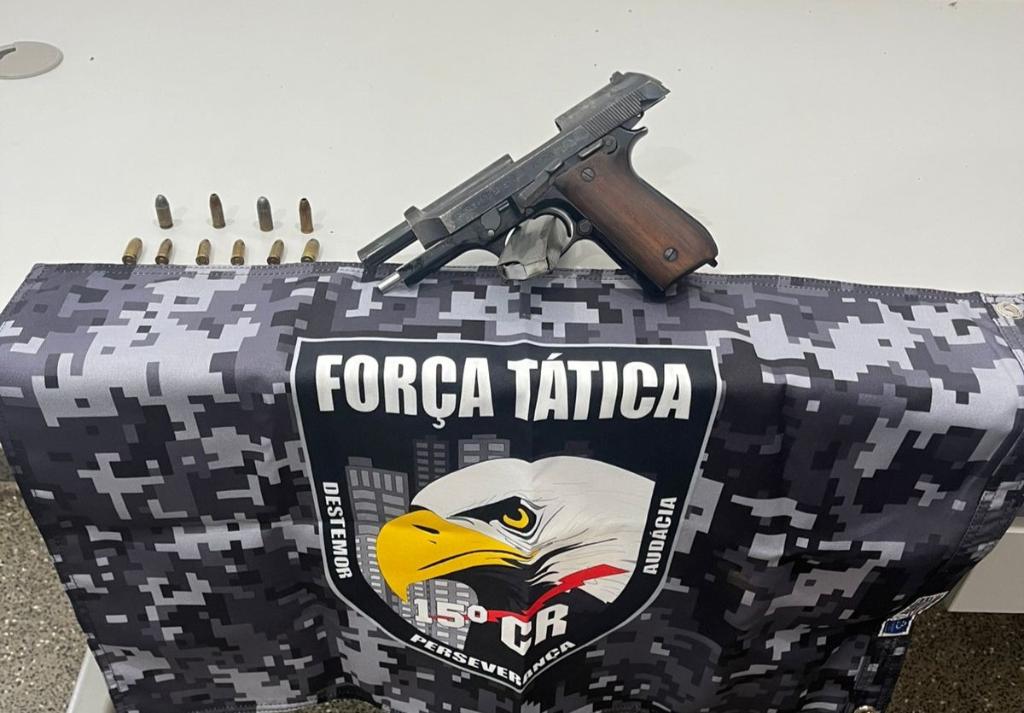 Força Tática prende foragido da Justiça e apreende arma de fogo e munições em Peixoto do Azevedo