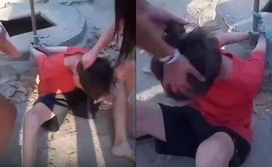 Mulher amarra criança de 11 anos em poste e manda filha menor espancar o menino enquanto ela filmava; VEJA VÍDEO