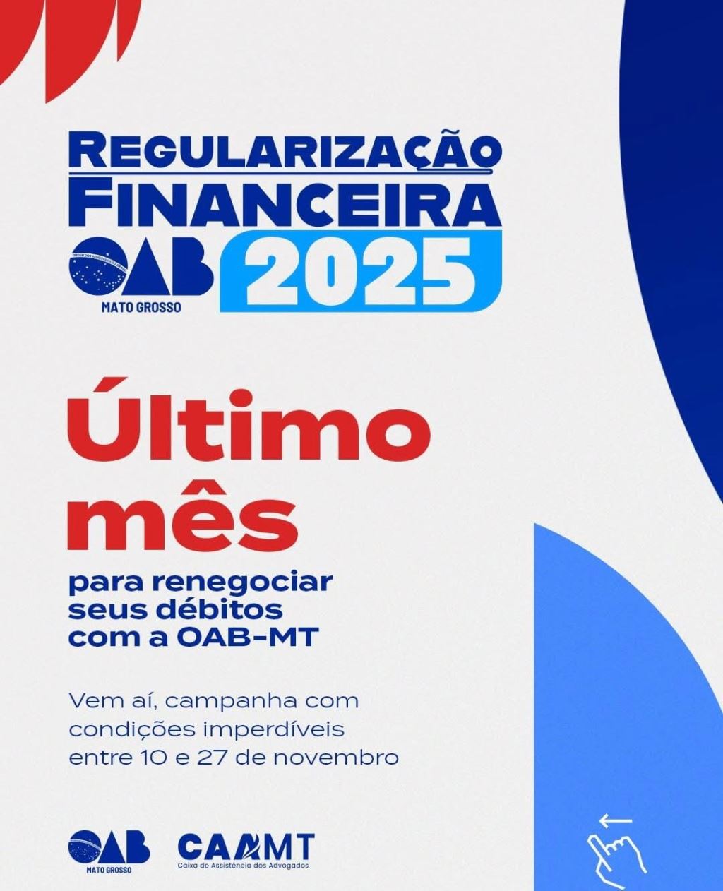 OAB-MT faz última campanha de regularização do ano; conheça benefícios para adimplentes