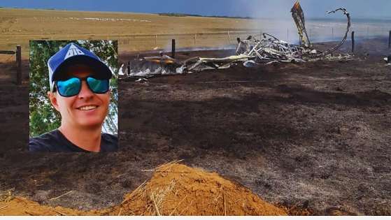 Piloto morre carbonizado após queda de avião em Mato Grosso