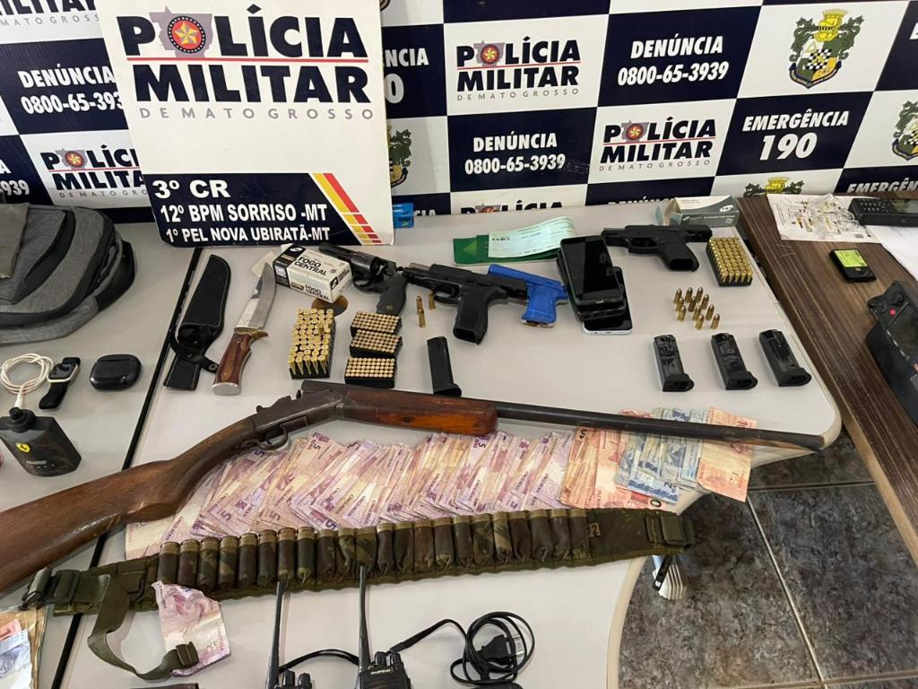  Polícia Militar conduz cinco suspeitos após roubo à residência em Nova Ubiratã