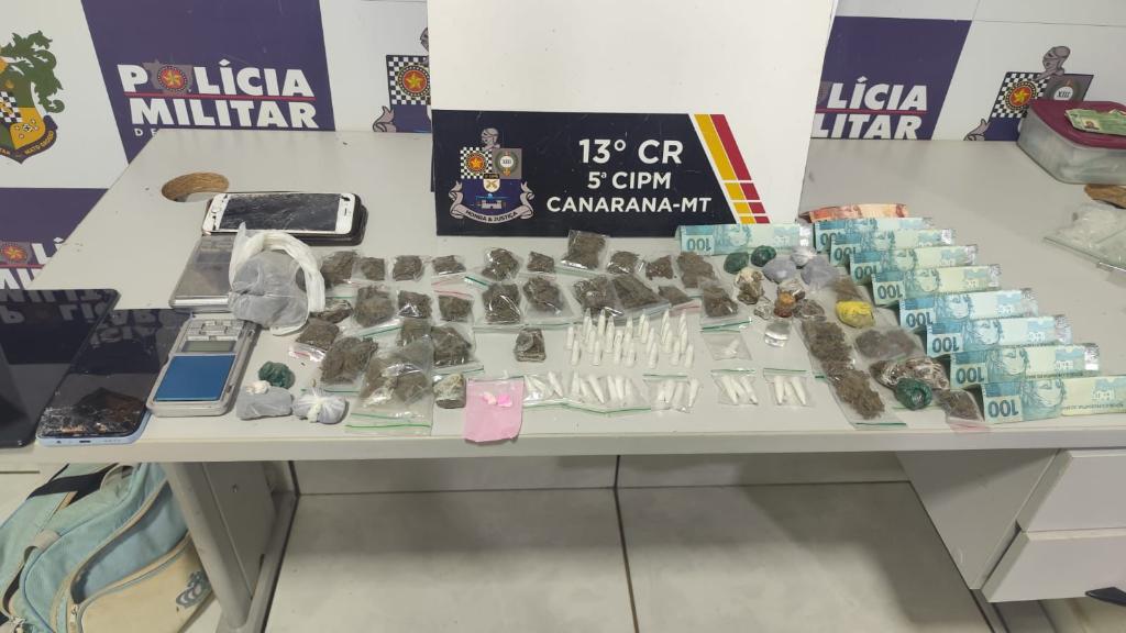 Polícia Militar prende casal por tráfico de drogas e apreende 102 porções de entorpecentes