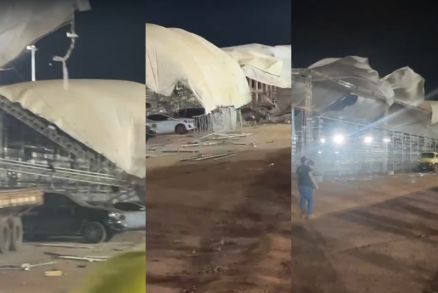 Tempestade derruba cobertura em treino da Stock Car em Cuiabá