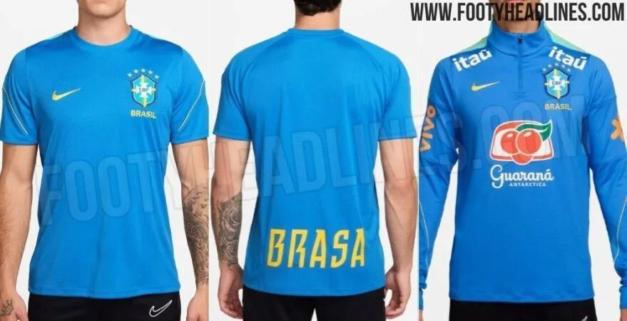 Veja imagens do uniforme de treino da Seleção Brasileira na Copa do Mundo